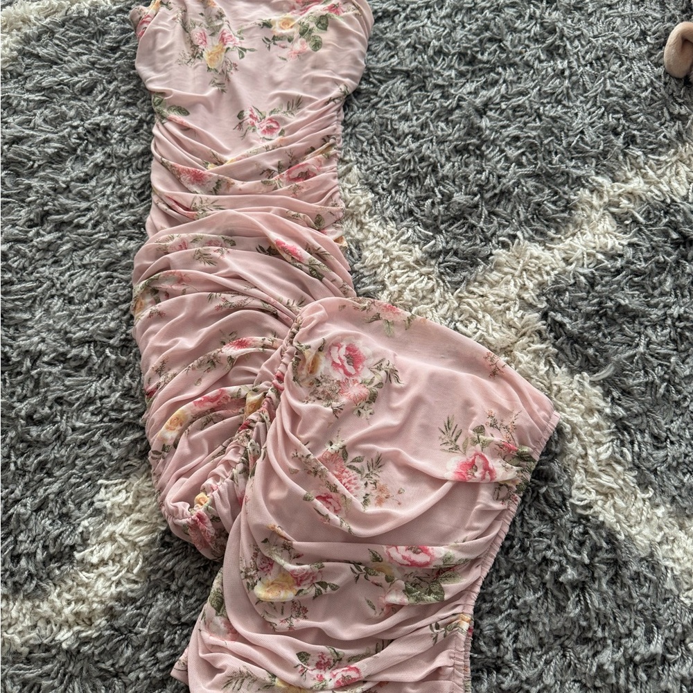 Akira floral fitted dress